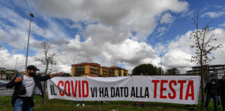 protesta Arzano lockdown (foto Kontrolab)