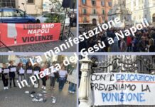 La manifestazione in piazza del Gesù a Napoli