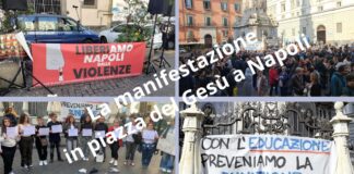 La manifestazione in piazza del Gesù a Napoli